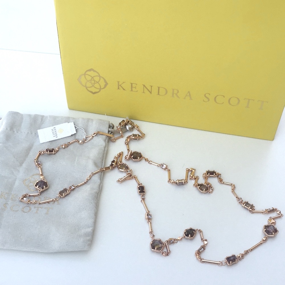 NEW ⭐️ Kendra Scott Long Necklace in Sable Mica